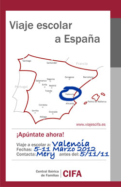 Poster viajes escolar a España